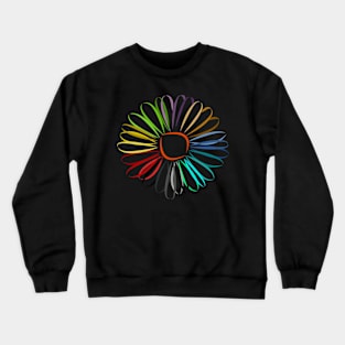 unique colorful flower, blossom Crewneck Sweatshirt